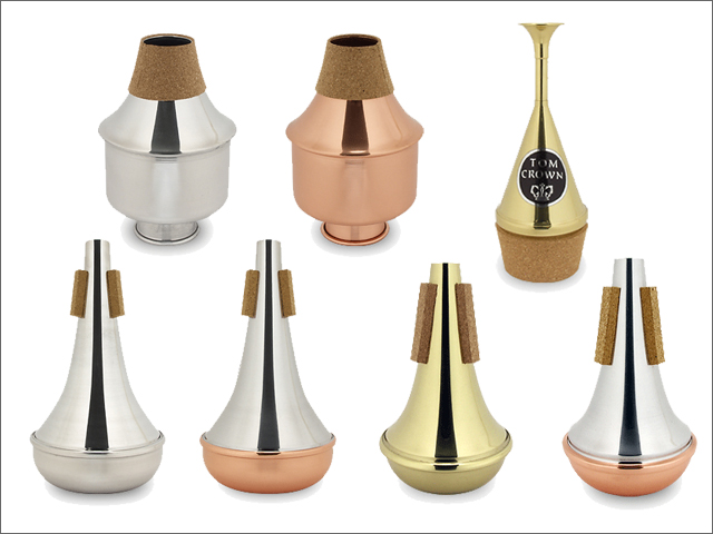色々な素材と形状の金管楽器のミュート（TOMCROWN）